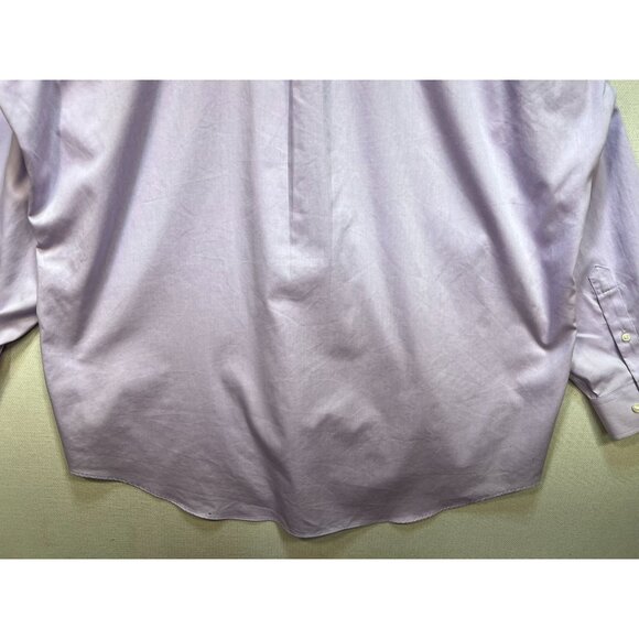 Buttoned Down Men's Dress Shirt Lightweight Size 19 Light Purple Long Sleeve - Picture 11 of 11